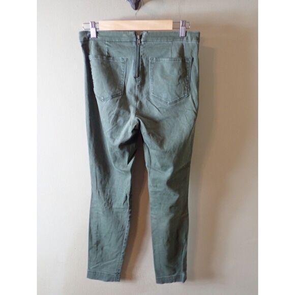 J Crew Dannie Size 4 Zipper In Back Army Green Skinny Legging Jegging Jean - Picture 2 of 12